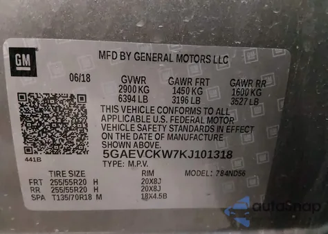 2019 Buick Enclave Awd Avenir from USA, damaged, VIN 5GAEVCKW7KJ101318